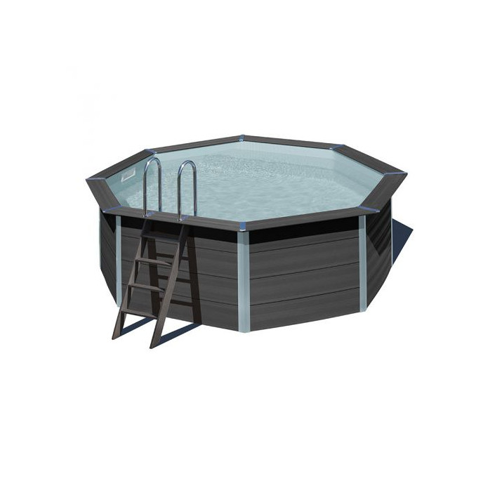 Liner uni gris pour piscine composite Ø4,10m