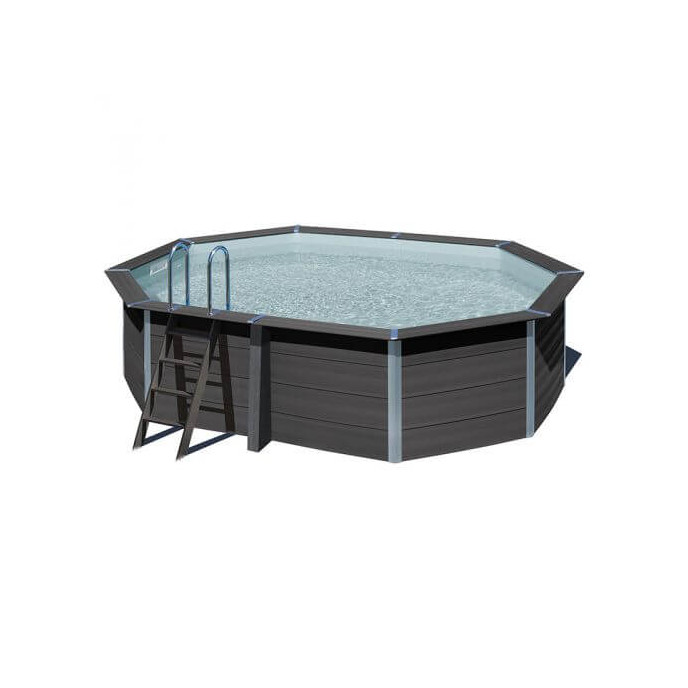 Liner uni gris pour piscine composite 5,24 x 3,86 m