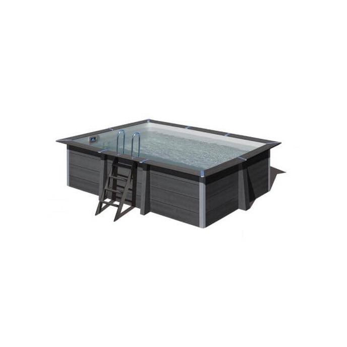 Liner uni gris pour piscine composite 4,66m x 3,26 m