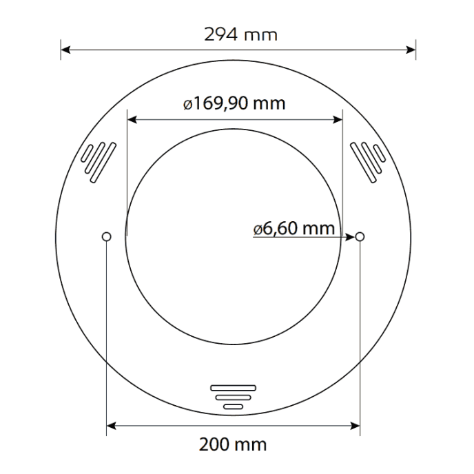 Projecteur LED 252 blanc avec niche