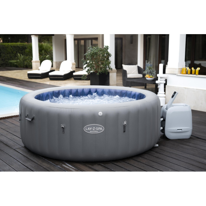 Spa gonflable Bestway Lay-Z Santorini rond 5 à 7 places HydroJet Pro