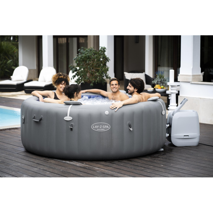 Spa gonflable Bestway Lay-Z Santorini rond 5 à 7 places HydroJet Pro