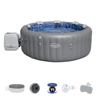 Spa gonflable Bestway Lay-Z Santorini rond 5 à 7 places HydroJet Pro