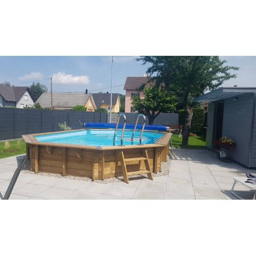 Piscine bois Cannelle 551 x 351 x H 119 cm