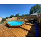 Piscine bois Cannelle 551 x 351 x 119 cm