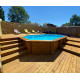 Piscine bois Cannelle 551 x 351 x 119 cm