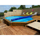 Piscine bois Cannelle 551 x 351 x 119 cm