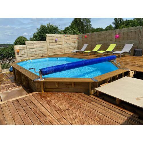 Piscine bois Cannelle 551 x 351 x H 119 cm