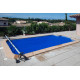 Bâche à bulles piscine sur-mesure 400 microns Bleu