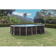 Grande Piscine hors sol Rectangulaire - PVC et CHANVRE - Cour et Jardin