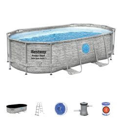 Piscine tubulaire Bestway ovale 4,27 x 2,50 x 1,00 m Power Steel Vista