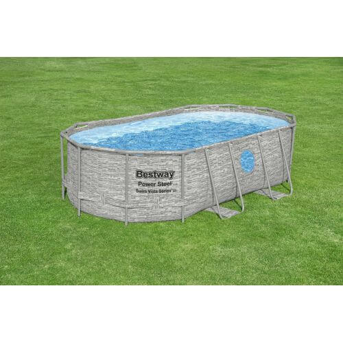 Piscine tubulaire Bestway ovale 4,27 x 2,50 x 1,00 m Power Steel Vista