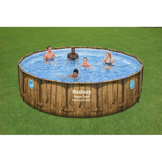 Piscine tubulaire Bestway ronde Ø 4,88 x 1,22 m Power Steel Vista