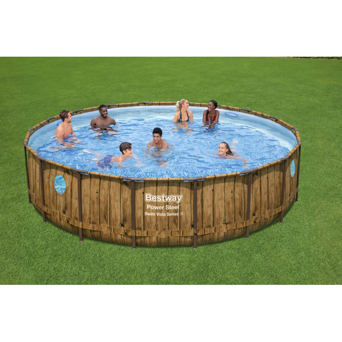 Piscine tubulaire Bestway ronde Ø 5,49 x 1,22 m Power Steel Vista