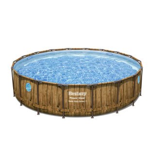 Piscine Bestway tubulaire ronde Power Steel Vista - Ø 549 x H 122 cm (Filtre à cartouche)