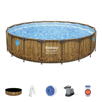 Piscine tubulaire Bestway ronde Ø 5,49 x 1,22 m Power Steel Vista