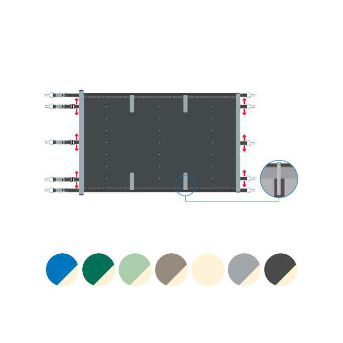 Bâche à barres Access fabriquée sur mesure Bâche à barres Access fabriquée sur mesure