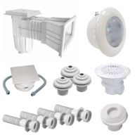 Kit pièces à sceller piscine 8x4m béton/liner (LED)