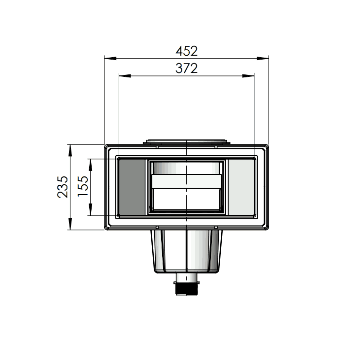 Skimmer EasyLine Beige grand meurtrière (béton, liner)