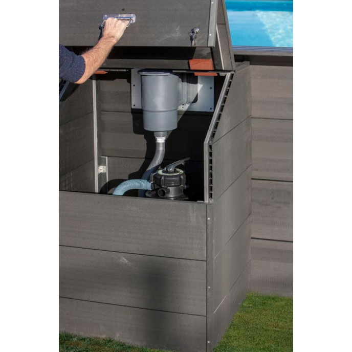 Coffre de filtration composite H 115 cm avec serrure à clé