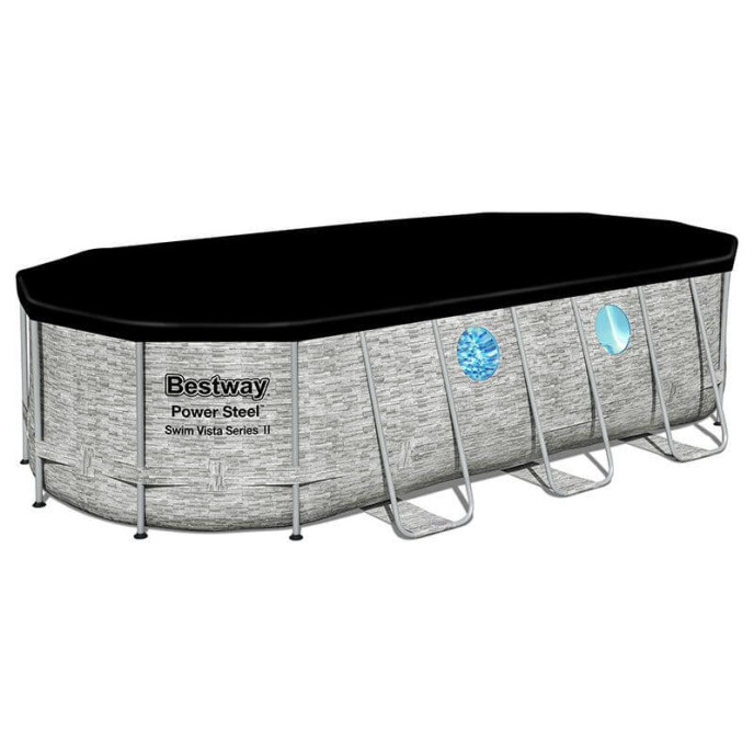 Piscine tubulaire Bestway ovale 5,49 x 2,74 x 1,22 m Power Steel Vista