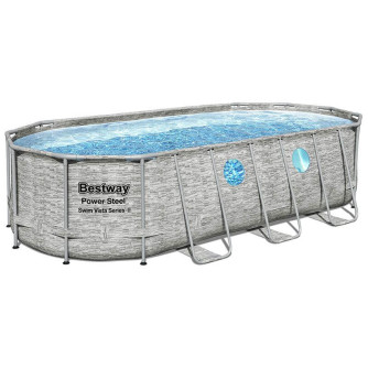 Piscine tubulaire Bestway ovale 5,49 x 2,74 x 1,22 m Power Steel Vista