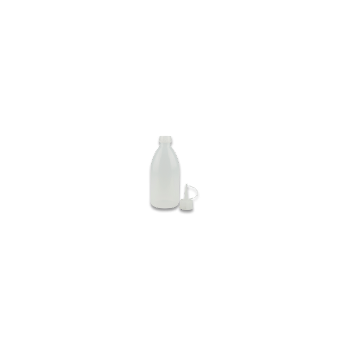 Flacon applicateur PVC liquide avec 4 embouts pointus et 1 bouchon