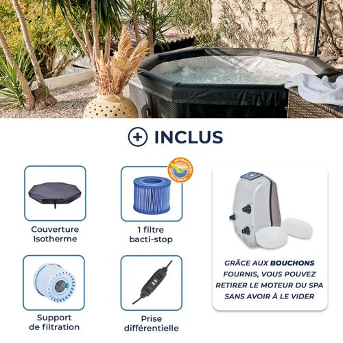 Pack spa semi-rigide Octopus + 5 mobiliers