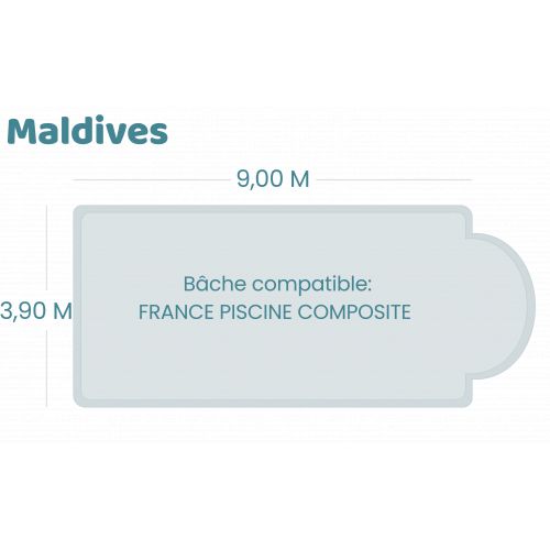 Bâche à barres pour piscine France Piscine Composite