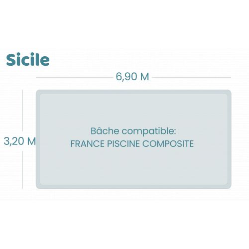 Bâche à barres pour piscine France Piscine Composite