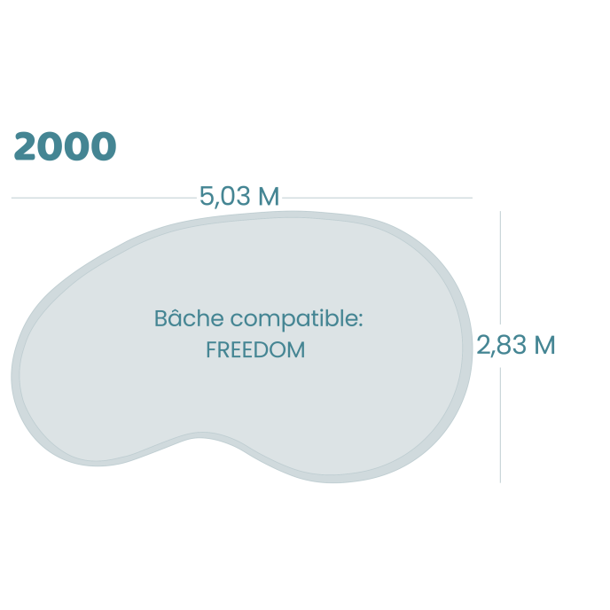 Bâche à barres pour piscine Freedom