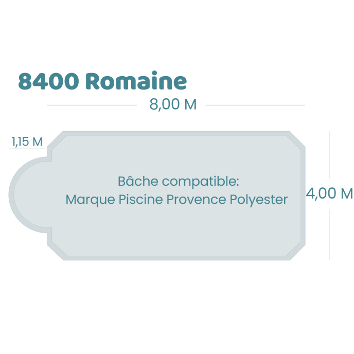 Bâche à barres pour piscine Provence Polyester