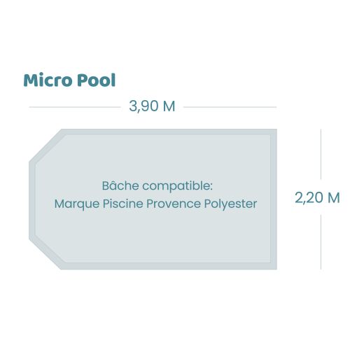Bâche à barres pour piscine Provence Polyester