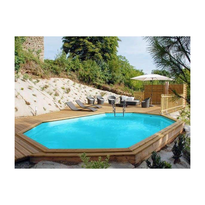 Piscine bois Safran 637 x 412 x H 133 cm