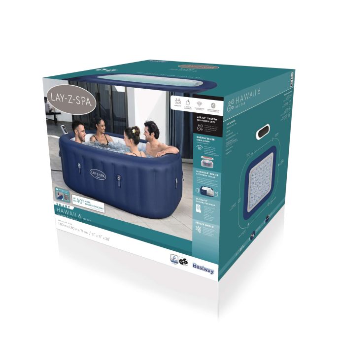Spa gonflable carré Lay-Z-Spa Hawaii carré