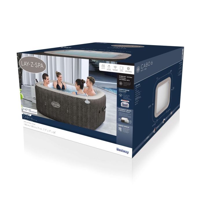 Spa gonflable carré Lay-Z-Spa Cabo