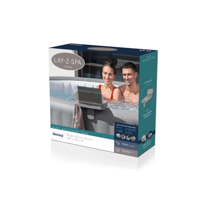 Lay-Z-Spa Plateau pour accessoires 4-en-1 pour spa gonflable 32 cm x 30 cm x 18 cm