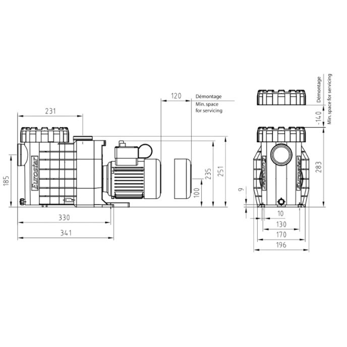 Pompe Piscine BWT Eurostar II 50-M mono