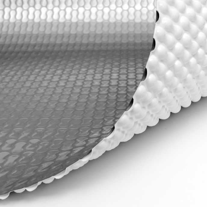 Bâche à bulles bordée quatre côtés 500 microns Rae Guard Gris-Blanc (prix au m²)
