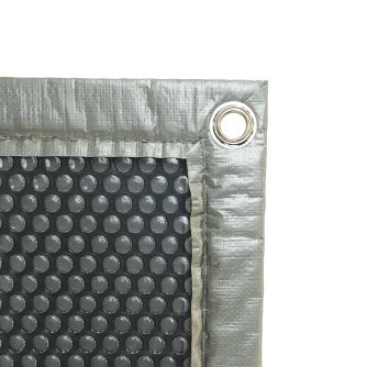 Bâche à bulles bordée quatre côtés 500 microns Gris foncé translucide (prix au m²)