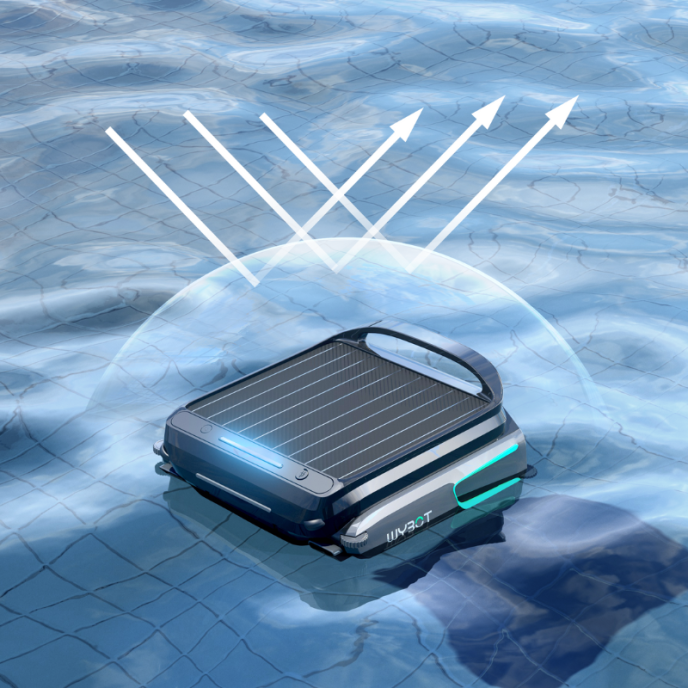 Skimmer flottant connecté Wybot F1 avec recharge solaire