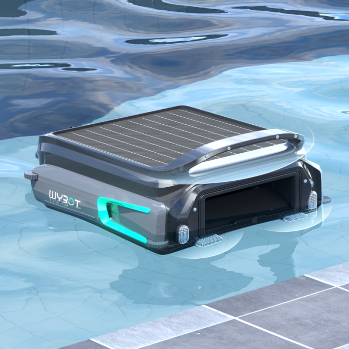 Skimmer flottant connecté Wybot F1 avec recharge solaire