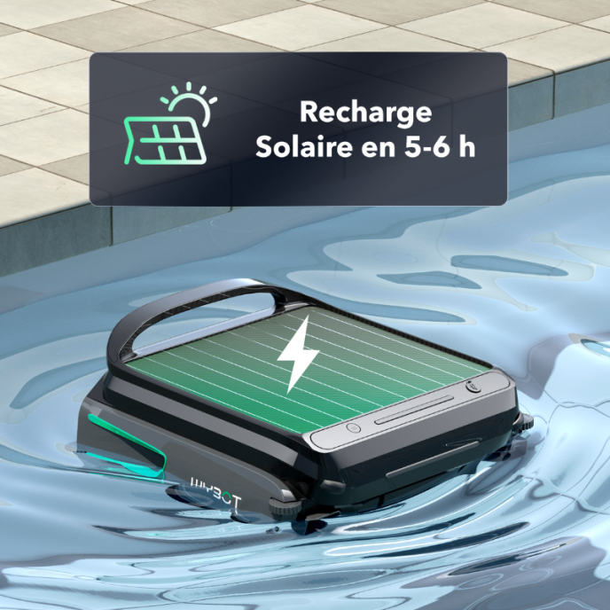 Skimmer flottant connecté Wybot F1 avec recharge solaire