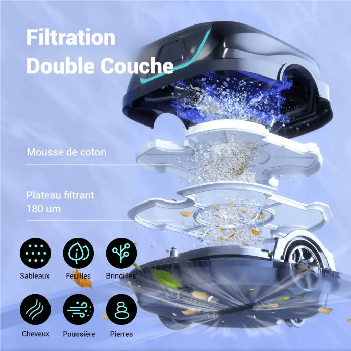 Robot piscine sans fil Wybot A1 pour piscine hors sol