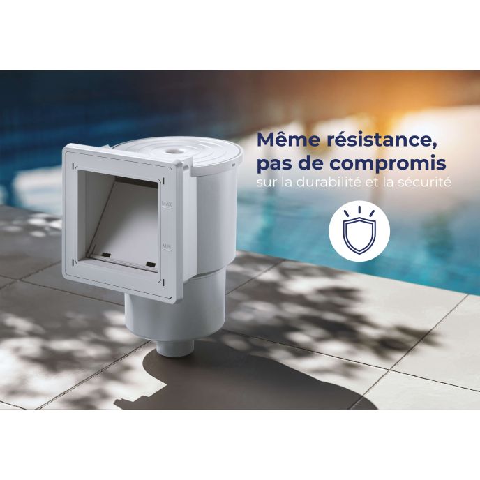 Skimmer pour piscines GRE - 14,6 x 14,1 cm - Blanc