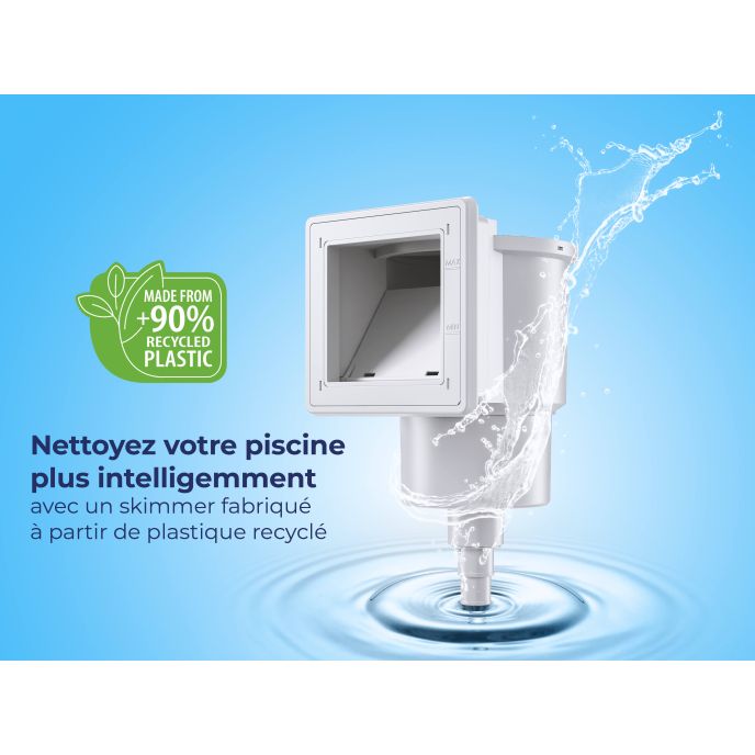 Skimmer pour piscines GRE - 14,6 x 14,1 cm - Blanc