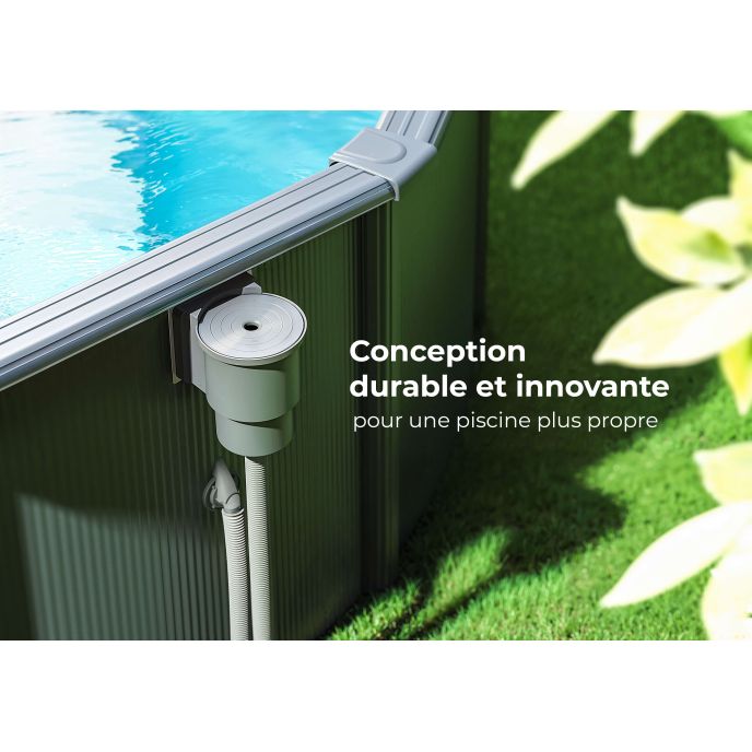 Skimmer pour piscines GRE - 14,6 x 14,1 cm - Gris