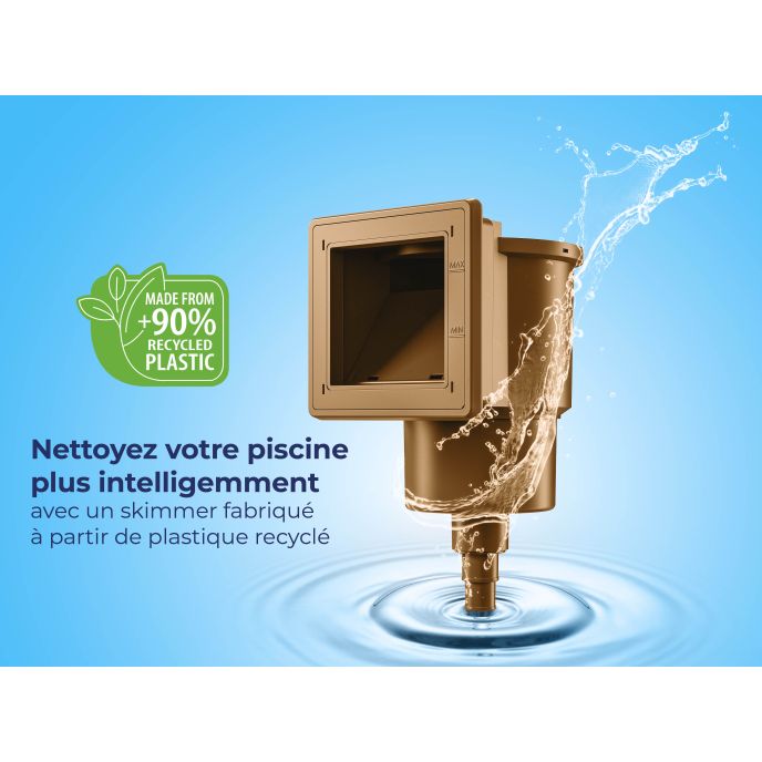 Skimmer pour piscines GRE - 14,6 x 14,1 cm - Marron