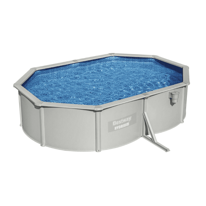 Piscine hors sol parois acier ovale Hydrium, haut