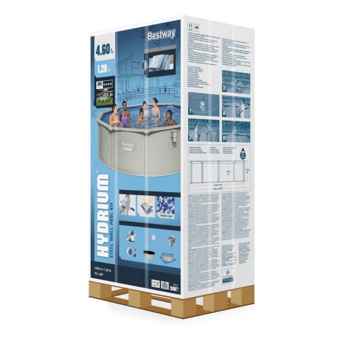 Piscine hors sol parois acier Hydrium 457 x 122 cm